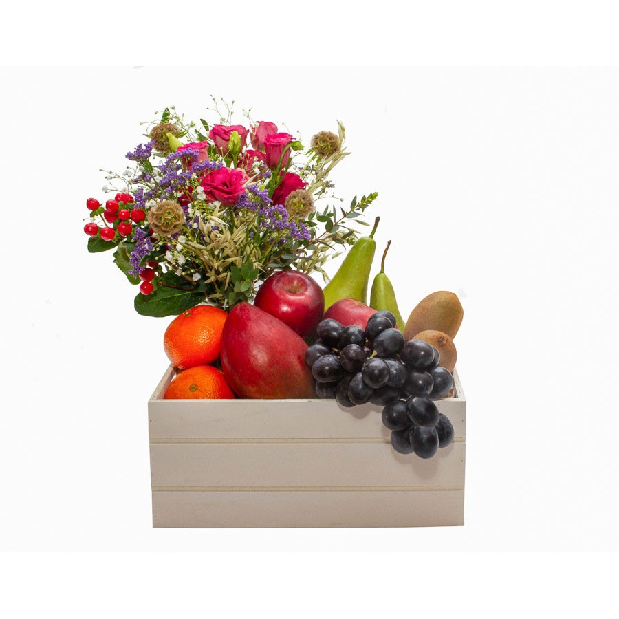 Comprar Caja de fruta decorativa madera 27x21x18cm - Verdecora